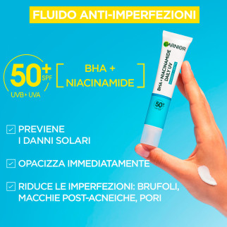 Garnier PureActive Fluido Viso Anti-Imperfezioni Anti-UV Quotidiano
