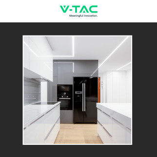 VT-8201 Profilo in Alluminio da 2m a Scomparsa per Strisce LED V-Tac