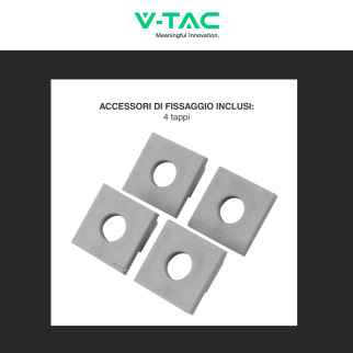 VT-8201 Profilo in Alluminio da 2m a Scomparsa per Strisce LED V-Tac