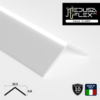 Medusaflex Cubo Copertura Satinata per Profilo Angolare in Alluminio