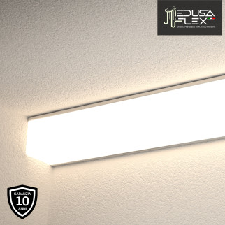 Medusaflex Cubo Copertura Satinata per Profilo Angolare in Alluminio