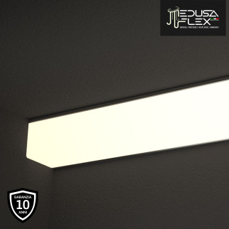 Medusaflex Cubo Copertura Nero Fumé per Profilo Angolare in Alluminio