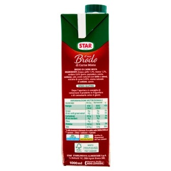 Star Il Mio Brodo di Carne Mista 100% Naturale Senza Glutine 1L