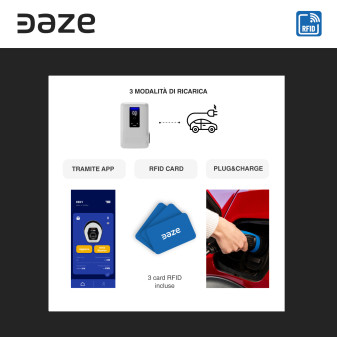 Wallbox Home S Daze 7,4kW Monofase IP55 RFID Bluetooth Wi-Fi