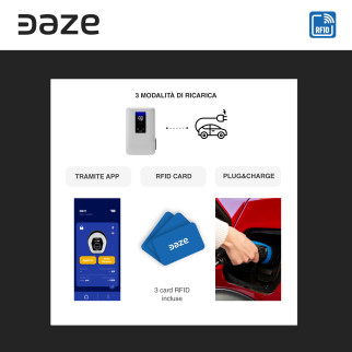 Wallbox Home S Daze 7,4kW Monofase IP55 RFID Bluetooth Wi-Fi