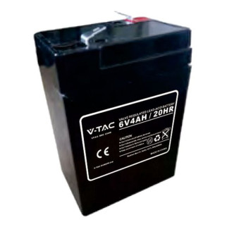 V-Tac VT-4-6 Batteria Piombo Acido 6V 4Ah - SKU 23448