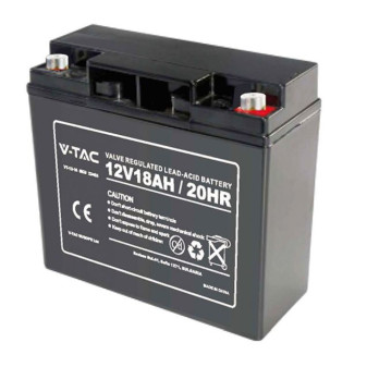 V-Tac VT-12-18 Batteria Piombo Acido 12V 18Ah - SKU 23453