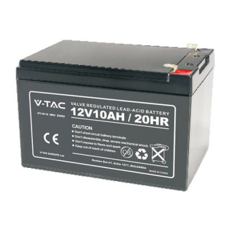 V-Tac VT-10-12 Batteria Piombo Acido 12V 10Ah - SKU 23452
