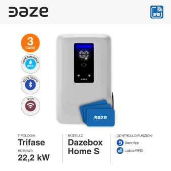 Wallbox Home S Daze 22,2kW Trifase IP55 RFID Bluetooth Wi-Fi