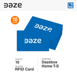 10 Tessere RFID per Sblocco Ricarica Wallbox DazeBox Home T e S Daze