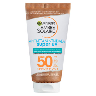 Garnier Ambre Solaire Crema Viso Protettiva Anti-Età Super UV SPF 50