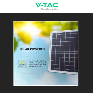 VT-25W Faro LED 12W IP65 Pannello Solare Telecomando V-Tac