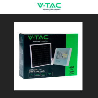 VT-25W Faro LED 12W IP65 Pannello Solare Telecomando V-Tac
