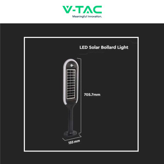 VT-945 Lampada LED Giardino 5W IP65 Sensore Pannello V-Tac