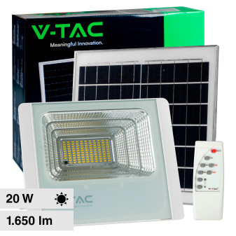VT-60W Faro LED 20W IP65 Pannello Solare Telecomando V-Tac