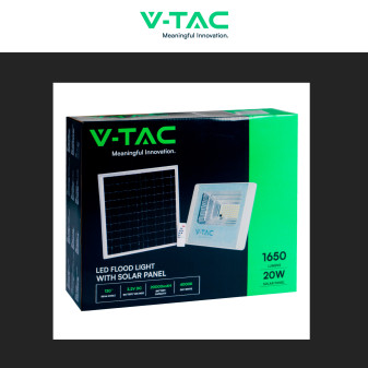 VT-60W Faro LED 20W IP65 Pannello Solare Telecomando V-Tac