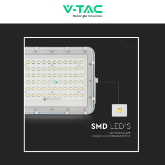 V-Tac VT-120W Faro LED 15W IP65 Bianco Pannello Solare e Telecomando