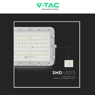 V-Tac VT-120W Faro LED 15W IP65 Bianco Pannello Solare e Telecomando