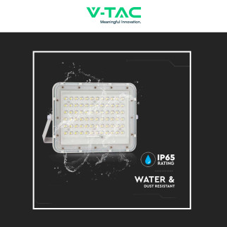 V-Tac VT-120W Faro LED 15W IP65 Bianco Pannello Solare e Telecomando
