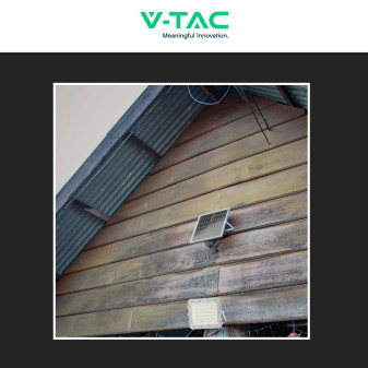 VT-80W Faro LED 10W IP65 Bianco Pannello Solare e Telecomando V-Tac