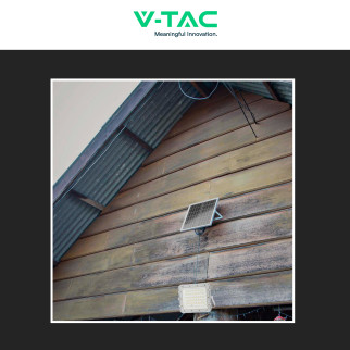 VT-80W Faro LED 10W IP65 Bianco Pannello Solare e Telecomando V-Tac