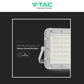 VT-80W Faro LED 10W IP65 Bianco Pannello Solare e Telecomando V-Tac