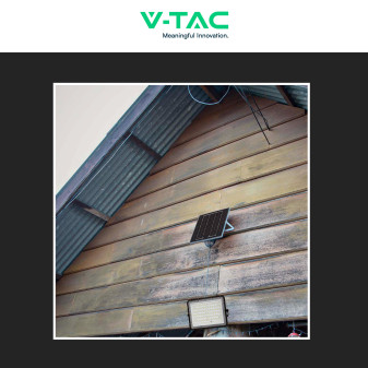 V-Tac VT-120W Faro LED 15W IP65 Nero Pannello e Telecomando