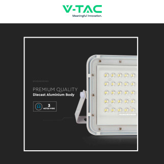 VT-40W Faro LED 6W IP65 Pannello Solare e Telecomando V-Tac