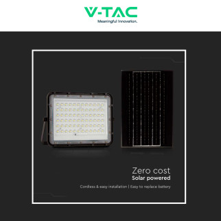 V-Tac VT-120W Faro LED 15W IP65 Nero Pannello e Telecomando