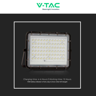 V-Tac VT-120W Faro LED 15W IP65 Nero Pannello e Telecomando