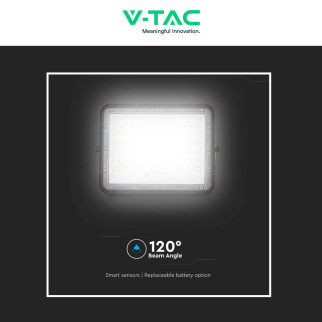 V-Tac VT-120W Faro LED 15W IP65 Nero Pannello e Telecomando