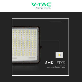VT-240W Faro LED 30W IP65 Pannello Solare Telecomando Nero V-Tac