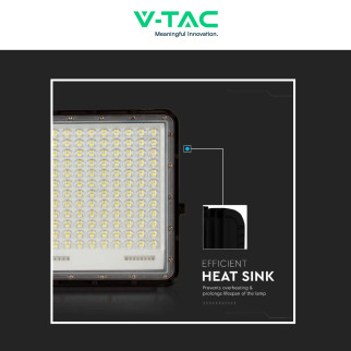 VT-240W Faro LED 30W IP65 Pannello Solare Telecomando Nero V-Tac