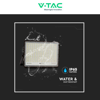 VT-240W Faro LED 30W IP65 Pannello Solare Telecomando Nero V-Tac