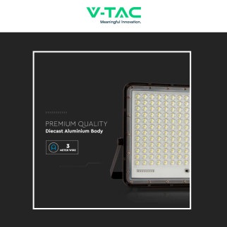 VT-240W Faro LED 30W IP65 Pannello Solare Telecomando Nero V-Tac