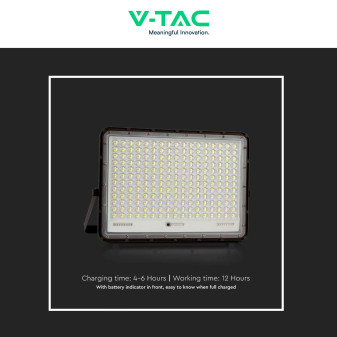 VT-240W Faro LED 30W IP65 Pannello Solare Telecomando Nero V-Tac