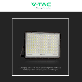 VT-240W Faro LED 30W IP65 Pannello Solare Telecomando Nero V-Tac