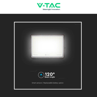 VT-240W Faro LED 30W IP65 Pannello Solare Telecomando Nero V-Tac