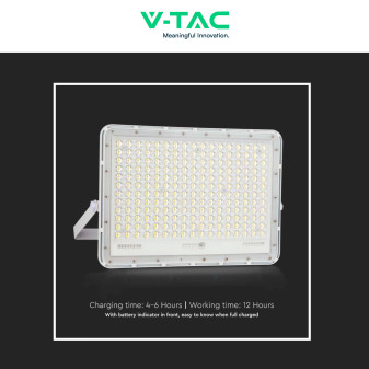VT-240W Faro LED 30W IP65 Pannello Solare Telecomando Bianco V-Tac