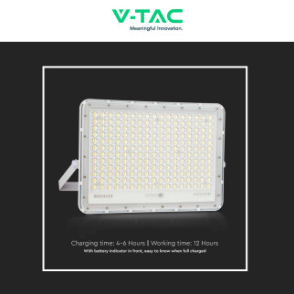 VT-240W Faro LED 30W IP65 Pannello Solare Telecomando Bianco V-Tac