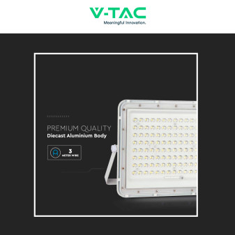 VT-180W Faro LED 20W Bianco Pannello Solare Telecomando V-Tac