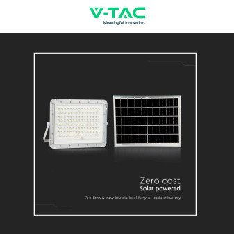 VT-180W Faro LED 20W Bianco Pannello Solare Telecomando V-Tac