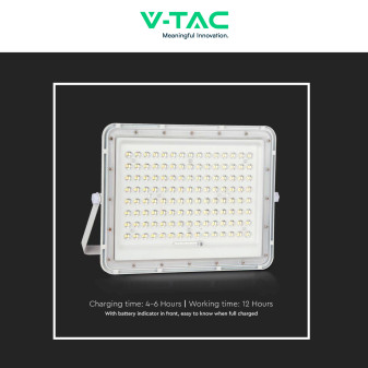 VT-180W Faro LED 20W Bianco Pannello Solare Telecomando V-Tac