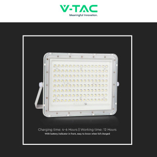 VT-180W Faro LED 20W Bianco Pannello Solare Telecomando V-Tac