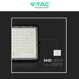 VT-180W Faro LED 20W INero P65 Pannello e Telecomando V-Tac