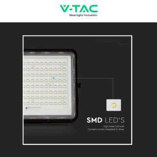 VT-180W Faro LED 20W INero P65 Pannello e Telecomando V-Tac