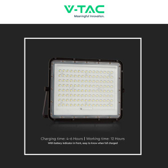 VT-180W Faro LED 20W INero P65 Pannello e Telecomando V-Tac