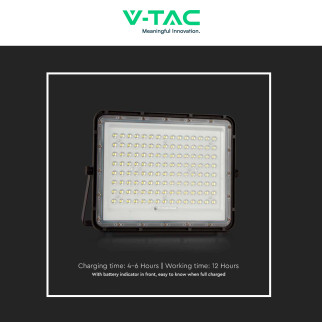 VT-180W Faro LED 20W INero P65 Pannello e Telecomando V-Tac