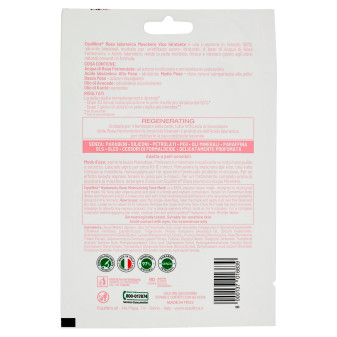 Equilibra Rosa Ialuronica Maschera Viso Tessuto Idratante Rigenerante