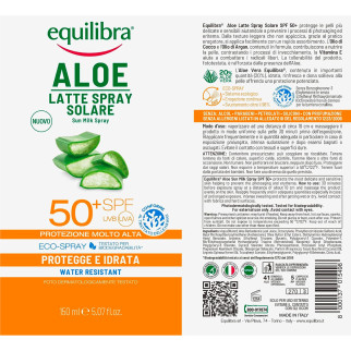 Equilibra Aloe Latte Spray Solare SPF 50+ da 150 ml